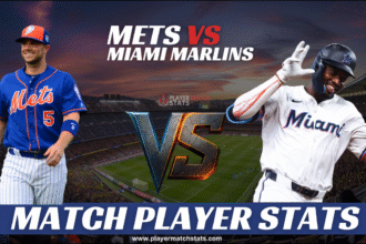 mets vs miami marlins match player stats