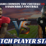 alabama crimson tide football vs vanderbilt football match player stats