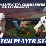 washington commanders vs dallas cowboys match player stats