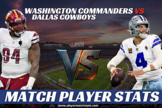 washington commanders vs dallas cowboys match player stats