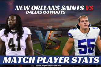 new orleans saints vs dallas cowboys match player stats