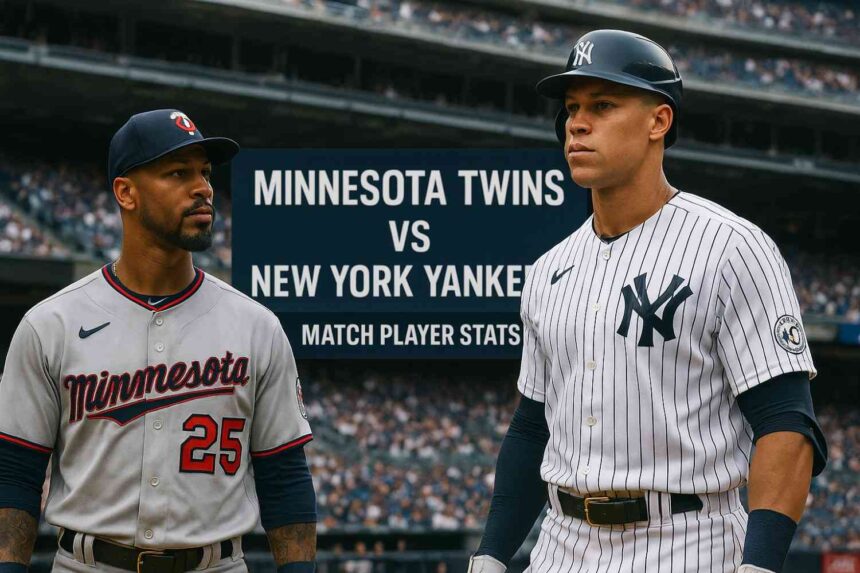 minnesota twins vs yankees match player stats