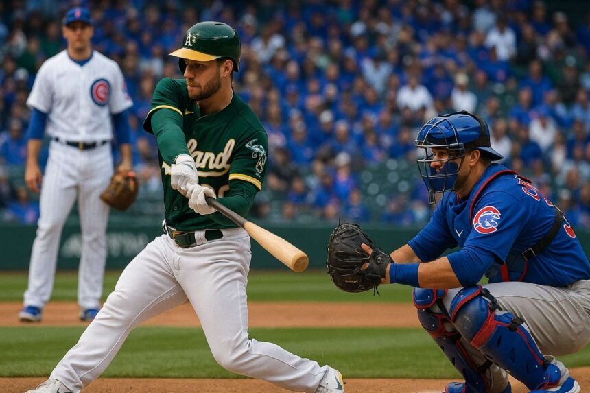 oakland athletics vs chicago cubs match player stats