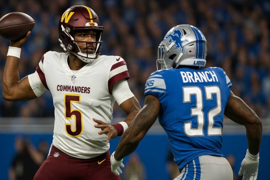 washington commanders vs detroit lions match player stats
