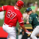 oakland athletics vs los angeles angels match player stats