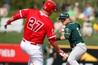 oakland athletics vs los angeles angels match player stats